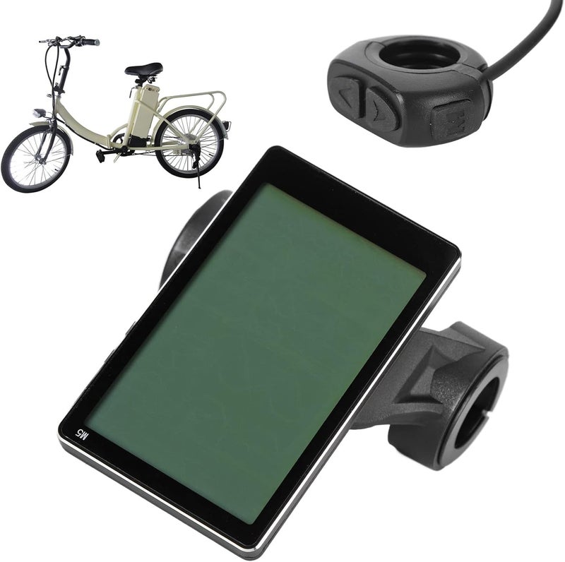 Fockety Electric M5 LCD Display, ABS, Switch Buttons, Lightweight Speedometer, Power Indicator, 31.8mm 22.2mm, Compact Portable, for E Bikes Scooters - Image 2